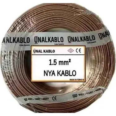 ÜNAL NYA KABLO 1,5 LUK (100MT FİYATI)