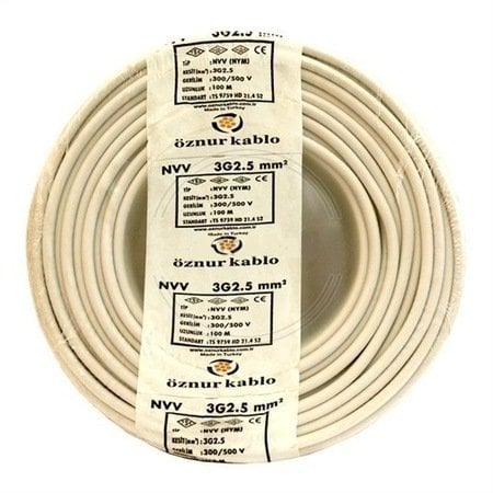 ÖZNUR-TTR  KABLO 3X2,5 (100 MT FİYATI)