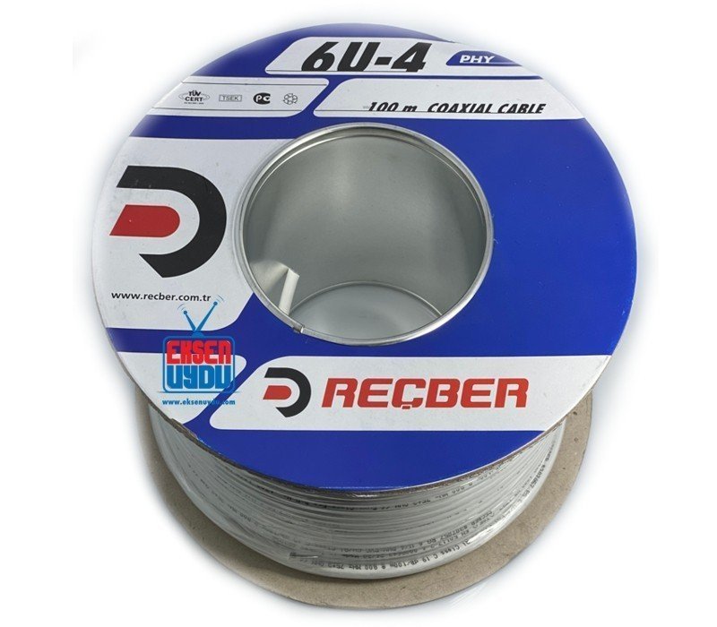 REÇBER - Koaksiyel Kablo Pvc RG6/U-4 TV CU/AL(100mt Fiyatı)