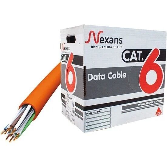NEXANS » CAT-6 LSOH-UTP 500 NX Data Kablosu H.Free 305 Mt lik Kutu Folyosuz,Turuncu