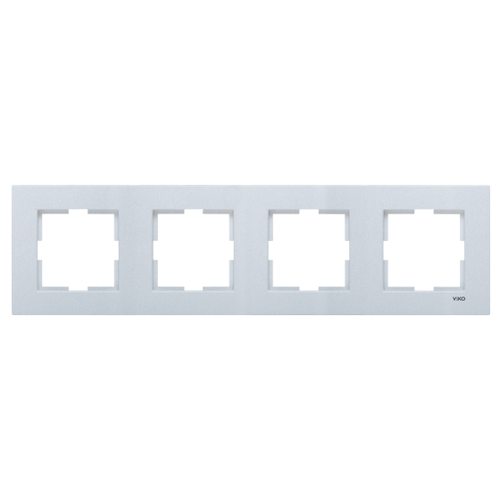 Novella Renkli Ve Ahşap Desenli Çerçeveler Gümüş - 4'lü