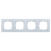 Novella Renkli Ve Ahşap Desenli Çerçeveler Gümüş - 4'lü