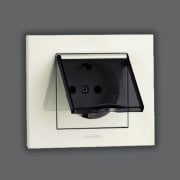 GRANO KAPAKLI TOPRAKLI PRİZ BEYAZ   